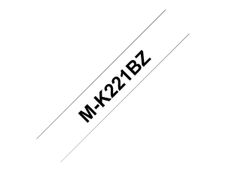 Brother MK221BZ - Ruban d'étiquettes auto-adhésives - 1 rouleau (9 mm x 8 m) - fond blanc écriture noire