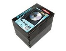 Ednet Single Box - 10 boîtiers pour DVD - noir