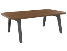 Table basse ILO - L114xP67xH39 cm - pieds carbone - finition noyer