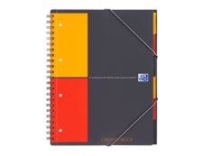 Oxford Organiserbook - Cahier à spirale A4+ - 160 pages - petits carreaux (5x5 mm)