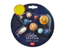 Legami - Set de gommes - motif système solaire