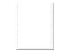 Exacompta - Papier listing blanc - 1000 feuilles 240 mm x 12" - bandes Caroll détachables - microperforations 4 côtés - 2 plis