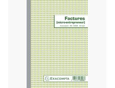 Exacompta - Manifold Carnet de factures pour micro-entrepreneurs - 50 dupli - 21 x 14,8 cm