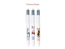 BIC 4 Couleurs - 12 Stylos à bille 4 couleurs - 1 mm - décors tournants