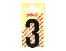 Pickup - Étiquette autocollante - 90 mm - Chiffre 3 - noir mat