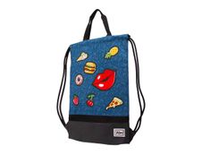 Oh My Pop! Patches - Sac à dos piscine cordon - 1 compartiment - bleu foncé - Karactermania