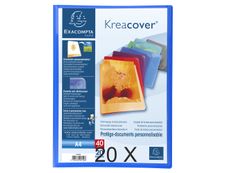 Exacompta Kreacover - 20 Porte vues personnalisables - 40 vues - A4 - couleurs assorties