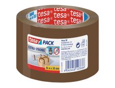 Tesapack Extra Strong - 3 Rubans adhésifs d'emballage - 50 mm x 66 m - havane