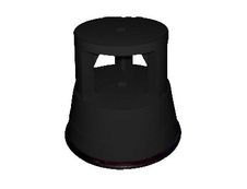 Tabouret - 2 marches - plastique - noir