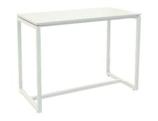 Table haute EASYDESK - L114 x P75 x H110 cm - plateau blanc