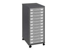 Module de rangement à roulettes 12 tiroirs - anthracite