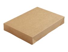 Duni Viking - food box lid - 20 x 14 x 3 cm - brun