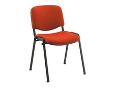 Chaise VISITEUR - accoudoir avec tablette en option - rouge