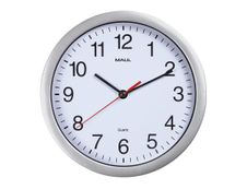 MaulRun - Horloge - mécanisme quartz - 25 cm - blanc argenté