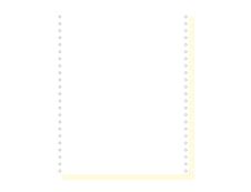 Exacompta - Papier listing blanc/jaune - 1000 feuilles 240 mm x 11 4/6" - bandes Caroll détachables - 2 plis