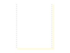 Exacompta - Papier listing blanc/jaune - 1000 feuilles 240 mm x 11 4/6" - bandes Caroll détachables - 2 plis
