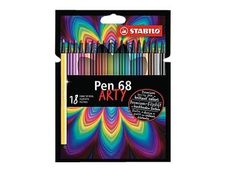 STABILO Pen 68 ARTY - 18 Feutres de coloriage - couleurs assorties