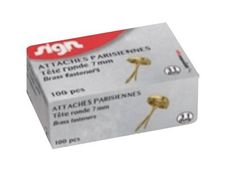 Sign - 100 attaches parisiennes - 15 mm - laiton