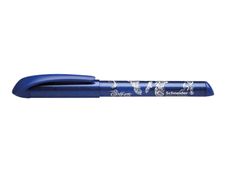 Schneider Easy - Stylo plume (pointe moyenne) + effaceur + 5 cartouches d'encre bleu