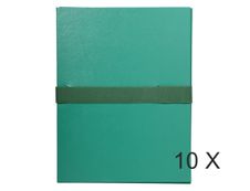 Exacompta - 10 Chemises extensibles 1 rabat à sangle scratch - vert