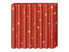 Pâte Fimo Effect - Rouge Pailleté - 57G