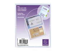 Exacompta - Pochette de protection - 64 x 110 mm - translucide incolore