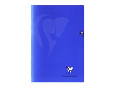 Clairefontaine Mimesys - Cahier polypro A4 (21x29,7 cm) - 96 pages - grands carreaux (Seyes) - bleu marine