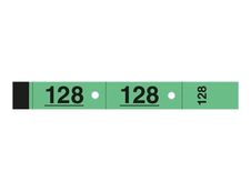 ELVE - Carnet de 50 tickets de vestiaire 3 volets - 30 x 200 mm - numéroté - vert