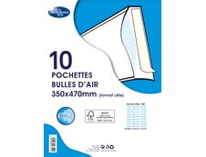La Couronne - 10 pochettes bulles - 350 x 470 mm - autocollant - blanc