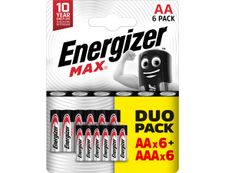 ENERGIZER Max - 6 piles type AA LR06 + 6 piles type AAA LR03