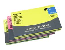 Global Distribution - Pack de 6 Blocs - Notes adhésives 80 feuilles - 125 x 75 mm - couleurs assorties