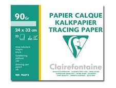 Clairefontaine Fine Arts - Pochette papier calque - 20 feuilles - 24 x 32 cm - 90 gr