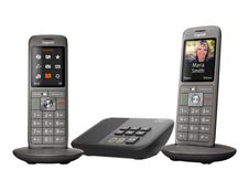 Gigaset CL660A Duo - téléphone sans fil - avec répondeur + combiné supplémentaire - anthracite