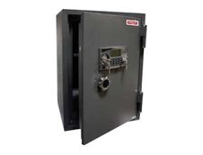 Reskal FS-E38 - Coffre-fort ignifuge 39L - à code et à clé - acier noir