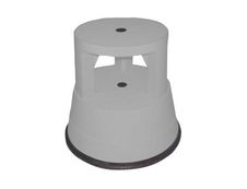Tabouret - 2 marches - plastique - gris clair