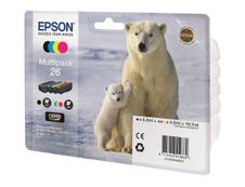 Epson 26 Ours polaire - Pack de 4 - noir, cyan, magenta, jaune - cartouche d'encre originale