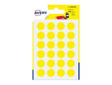 Avery - 168 Pastilles adhésives - jaune - diamètre 15 mm