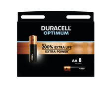 DURACELL Optimium - 8 piles alcalines - AA LR06