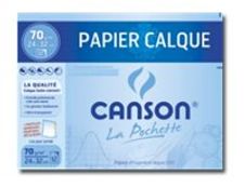 Canson - Pochette papier à dessin calque - 12 feuilles - 24 x 32 cm - 70G