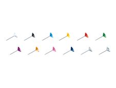Exacompta - 100 Épingles tête plate - 5 mm - couleurs assorties