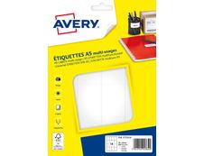 Avery - Etui A5 - 256 Étiquettes multi-usages blanches - 49 x 35 mm - réf ETE016
