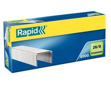 Rapid - Boîte de 5000 Agrafes 26/6 - jusqu'à 20 feuilles - acier galvanisé
