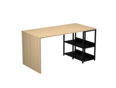Bureau avec structure métallique - 140 cm - chêne