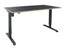 Bureau NIVO - Bureau éléctrique - L140 - pied carbone - perle blanche