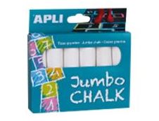 Apli Jumbo - 6 craies géantes blanches - pour trottoir