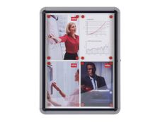 Nobo - Vitrine extérieure 9 A4 (1000 x 752 mm) - cadre aluminium fond métal