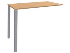 Table Lounge 2 Pieds - L140xH105xP80 cm - Pieds alu - plateau imitation hêtre