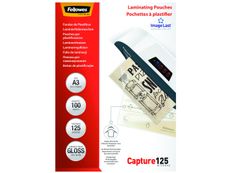 Fellowes - 100 pochettes de plastification A3 (303 x 426 mm) - 125 microns - brillantes 