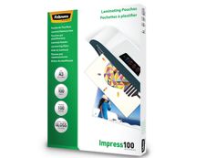 Fellowes - 100 pochettes de plastification A3 (303 x 426 mm) - 100 microns - brillantes 