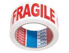 Tesa - Ruban adhésif d'emballage - Fragile - 50 mm x 66 m